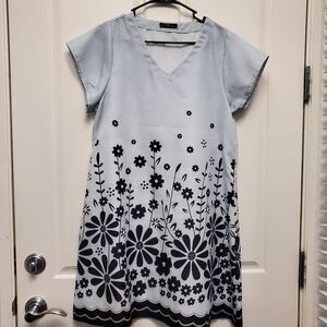Women's Tunic dress in gray and black
